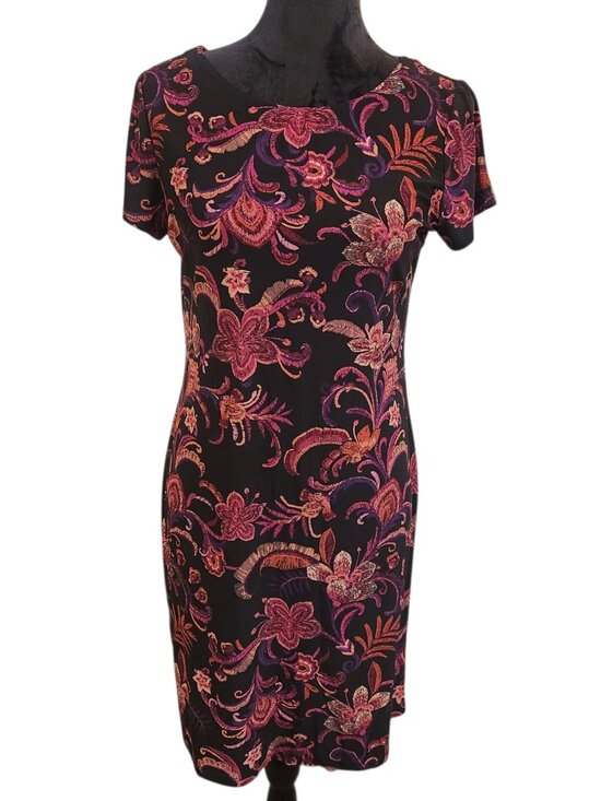 Nine West Dresses & Skirts - NWT Nine West Short Sleeve Black & Pink Dress Size S
